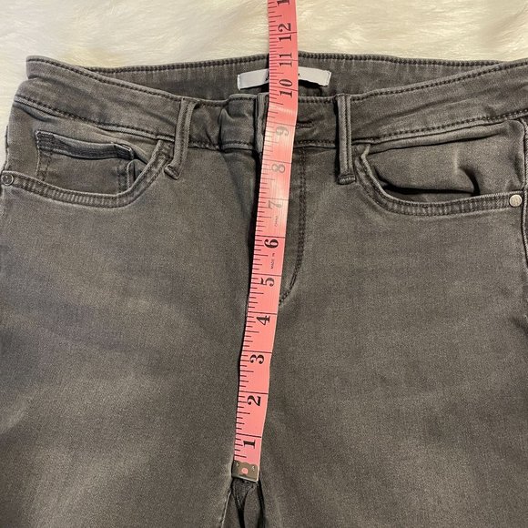 Sam Edelman "The Kitten" Gray Mason Mid Rise Angled Hem Skinny Jeans - Picture 7 of 10